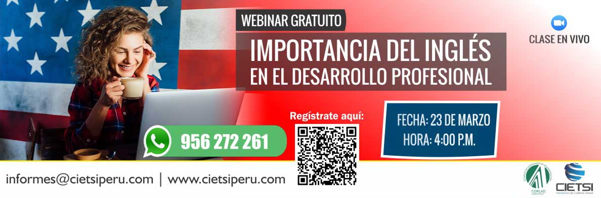 WEBINAR GRATUITO IMPORTANCIA DEL INGLÉS EN EL DESARROLLO PROFESIONAL